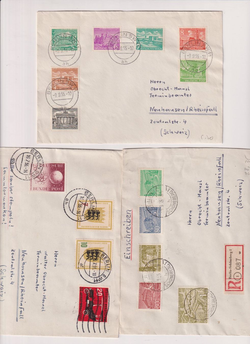 Tous les timbres: Neun interessante Briefe Frühe Deutsche Post !! – D'occasion à Bibern SH par Heinibuehrer