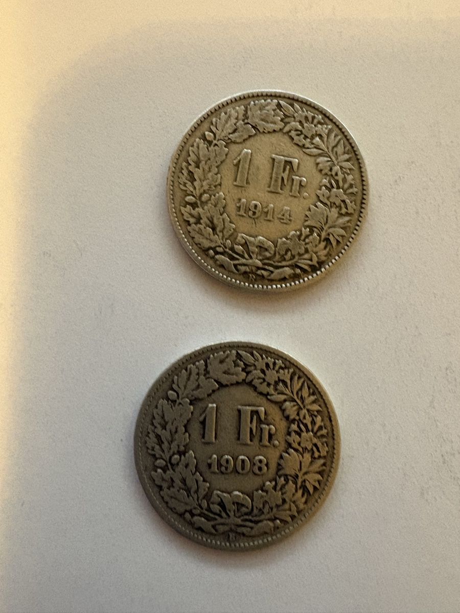 Tutti le monete: 1fr 1908 1914 – Usato da Murten venduto da Tzaugg 2