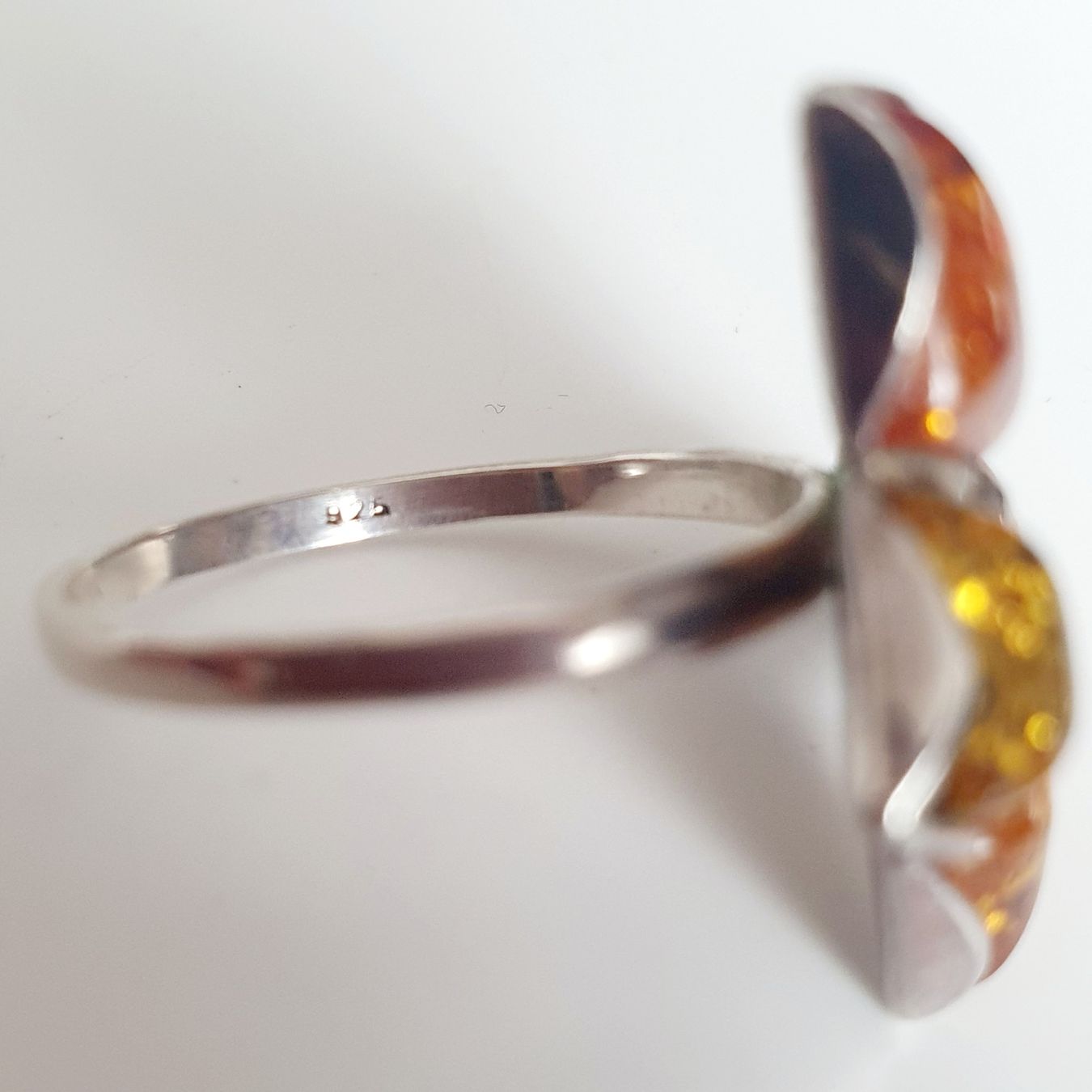 Anelli:  Bernstein-Ring in Form einer Blume in 925 silber gr 18,5 mm – Usato da Kreuzlingen venduto da Wunderkiste123 6