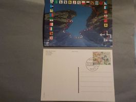 1991, Postkarte Pro Patria,CH-Wanderwege