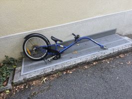 Schattenvelo/ Kindertrailer blau, guter Zustand