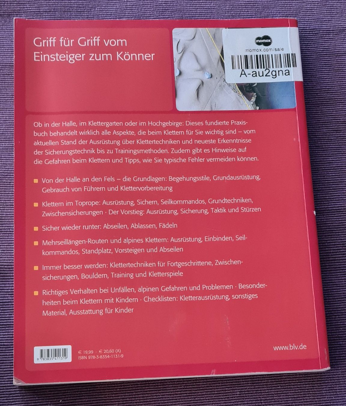 Libri: Besser Klettern - Technik und Sicherheit – Usato da Zumikon venduto da Rosa26 1