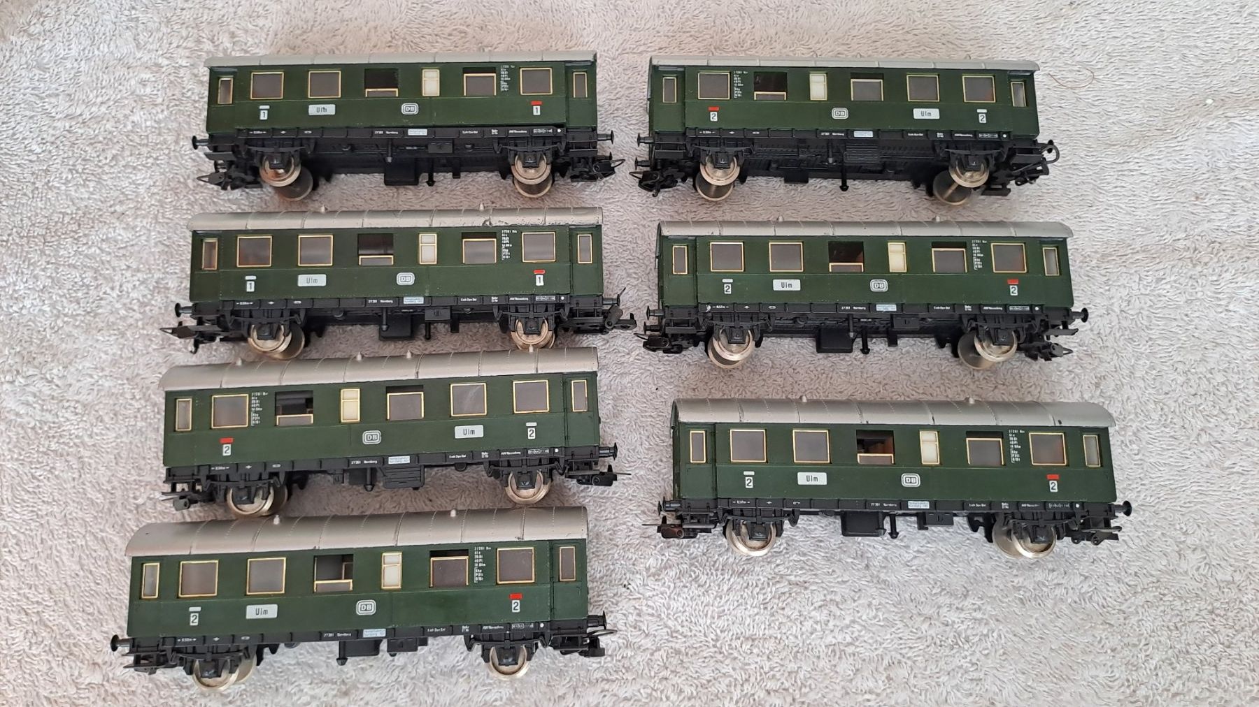 Lima Modellini di ferrovie: Lima 7 DB Personenwagen H0 GL/5 – Usato da Winterthur venduto da Riebeli333 1