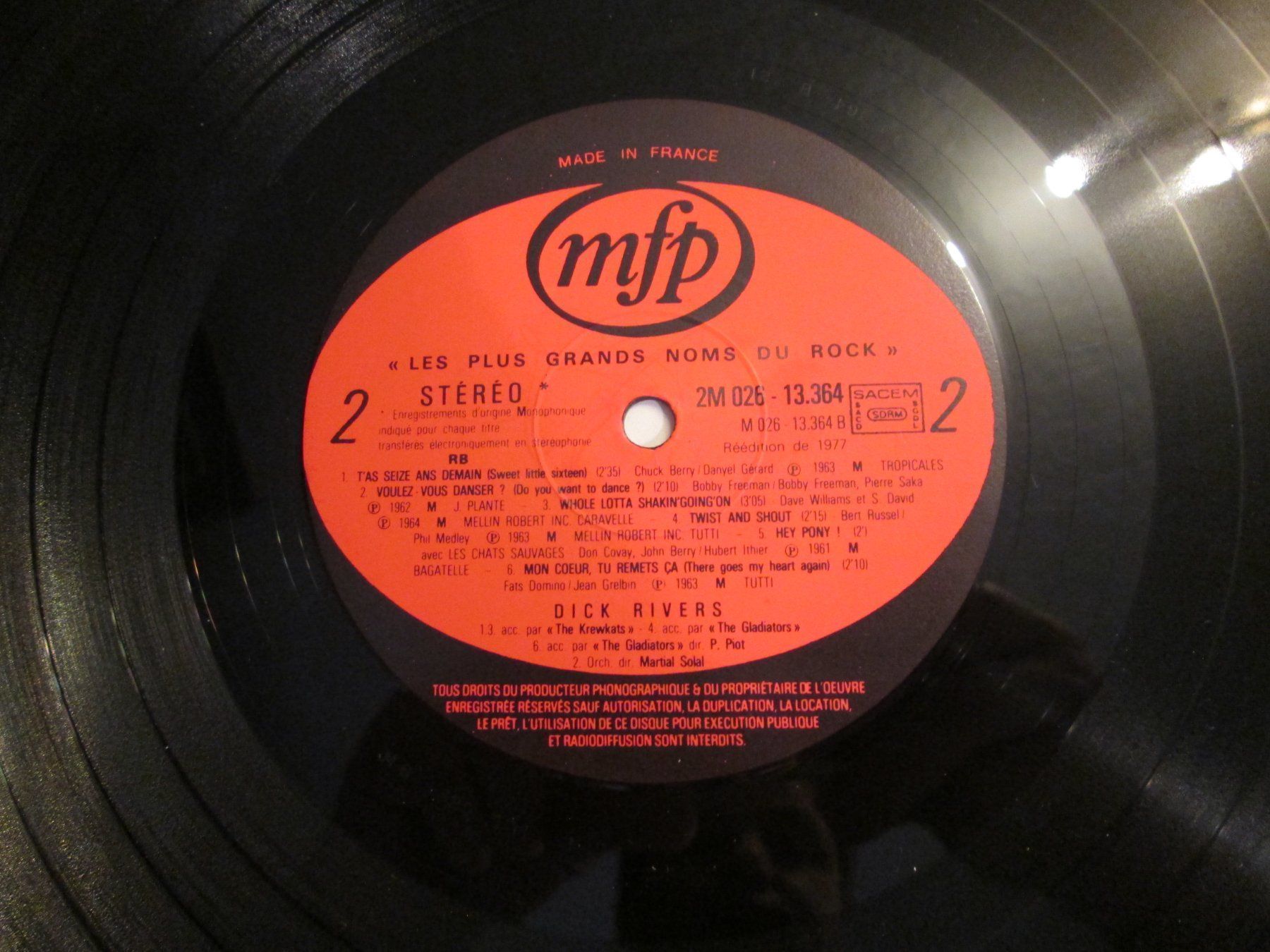 Dischi in vinile: Dick Rivers - LP Vinyle - Les Plus Grands Noms Du Rock – Usato da la Chaux-de-Fonds venduto da Lampe 4