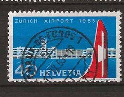 CH313 - Kloten 1953 vollstempel La Chaux de Fonds