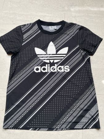 Adidas T-Shirt, Grösse S, Schwarz/Weiss Muster, Top!