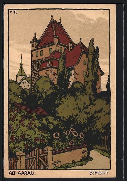 KünstlerAK Aarau, Am Schlössli, 1929 Kaufen auf Ricardo