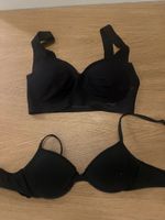 2er Set schwarze BHs – Sloggi Zero Feel XS + Tezenis 