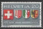SCHWEIZ Nr. 432  /1965 Wallis, Neuenburg, Genf 150 Jahre (11