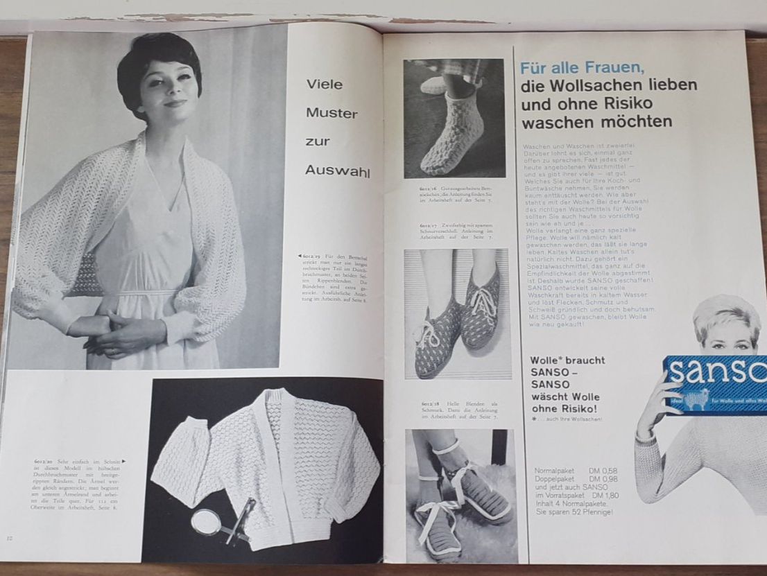 Cartamodelli: Handarbeitsheft - Bettjäckchen, gestrickte Wäsche – Usato da Mörschwil venduto da wunderkiste44 4