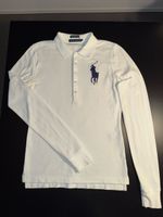 Ralph Lauren Poloshirt Langarm Weiss Gr. S
