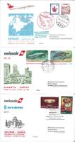 9 Swissair Erstflugpost Briefe