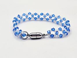 Damenarmband Swarovski Kristalle Blau mit Magnetverschluss