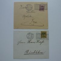 Pro Juventute ++ 2x Briefe 1917 mit J7 und J8