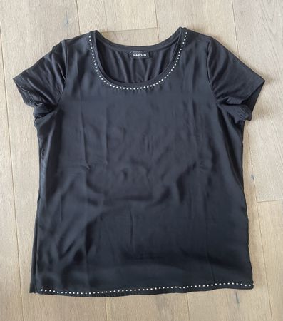 Shirt von TAIFUN, mit Glitzersteinen