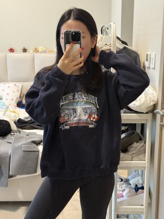 navy boyfriend hoodie