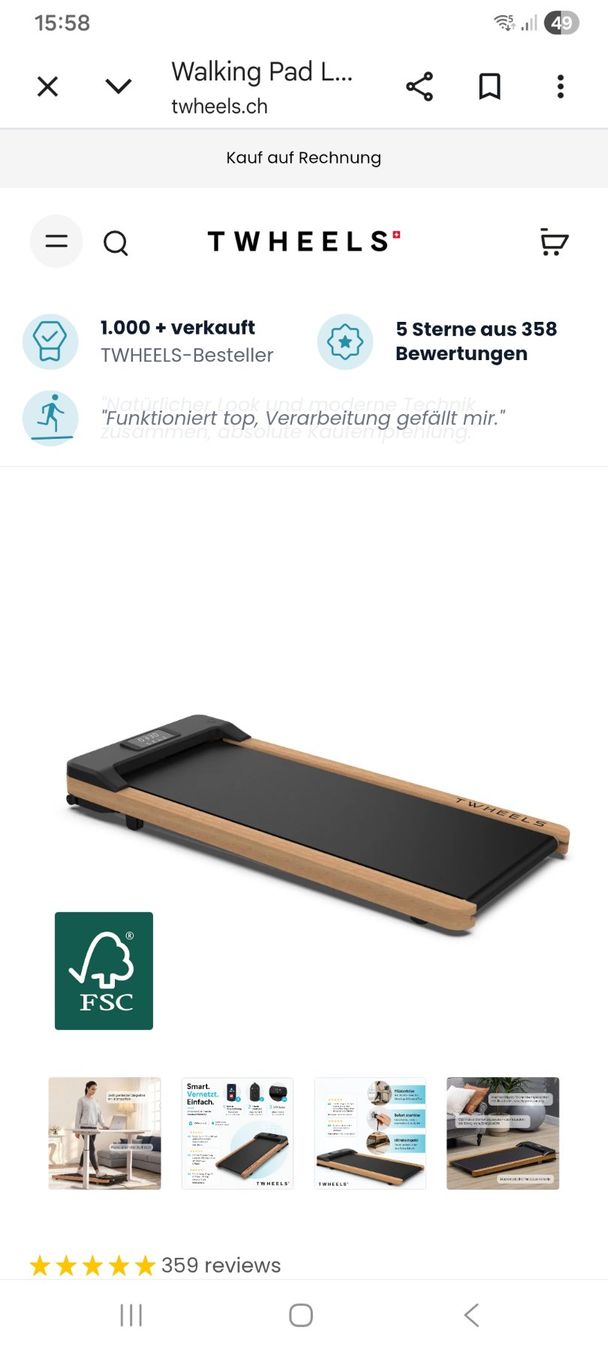 Hometrainer: Twheels Laufband Original – Nuovo (secondo la descrizione) da Gossau SG venduto da Janamm 2