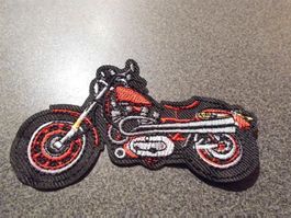 Bügelbild Motorrad, schwarz/rot