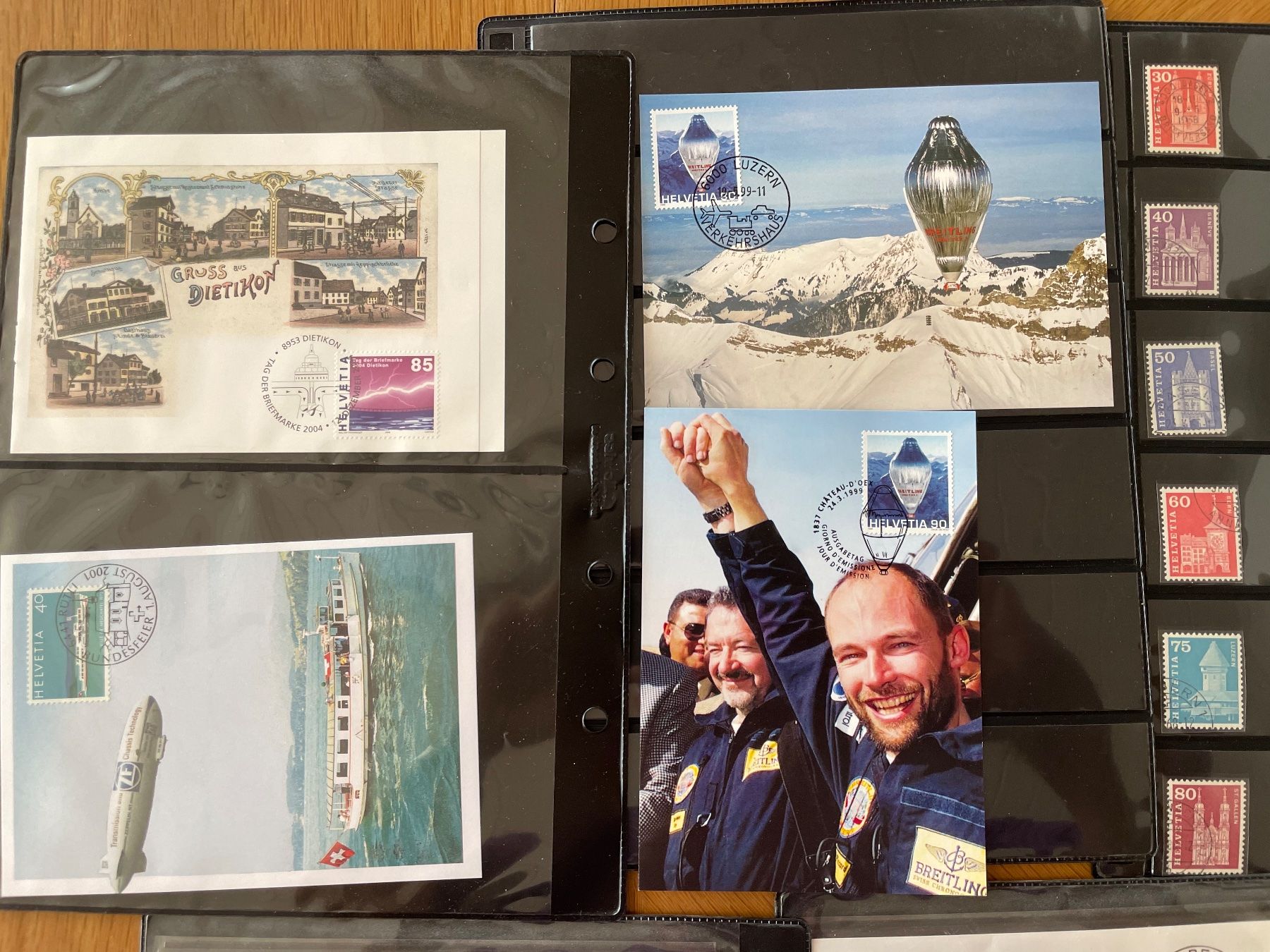 Tous les timbres: Cl. ALPES, B. Piccard, se tenant – D'occasion à Sonceboz-Sombeval par Comment2 6