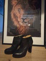 High Heel Stiefeletten Buffalo London Gr 38 Leder schwarz