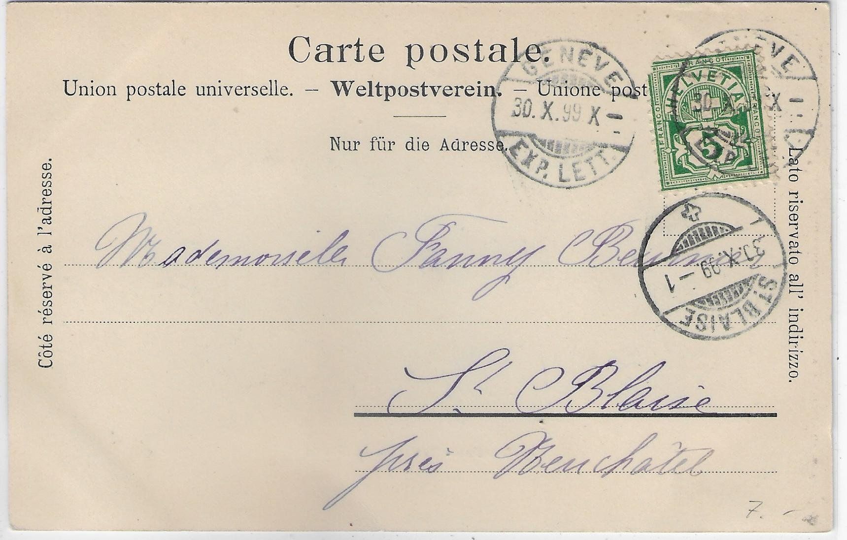 Cartoline postali: Geneve - Tours de St. Pierre – Usato da Ettingen venduto da Kartenplanet 1