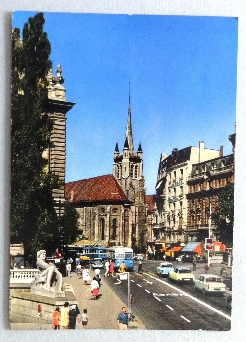 Ansichtskarten: Lausanne, place St-François – Gebraucht aus Fétigny von Billy2miny