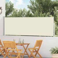 vidaXL Ausziehbare Seitenmarkise 100Ã—500 cm Creme