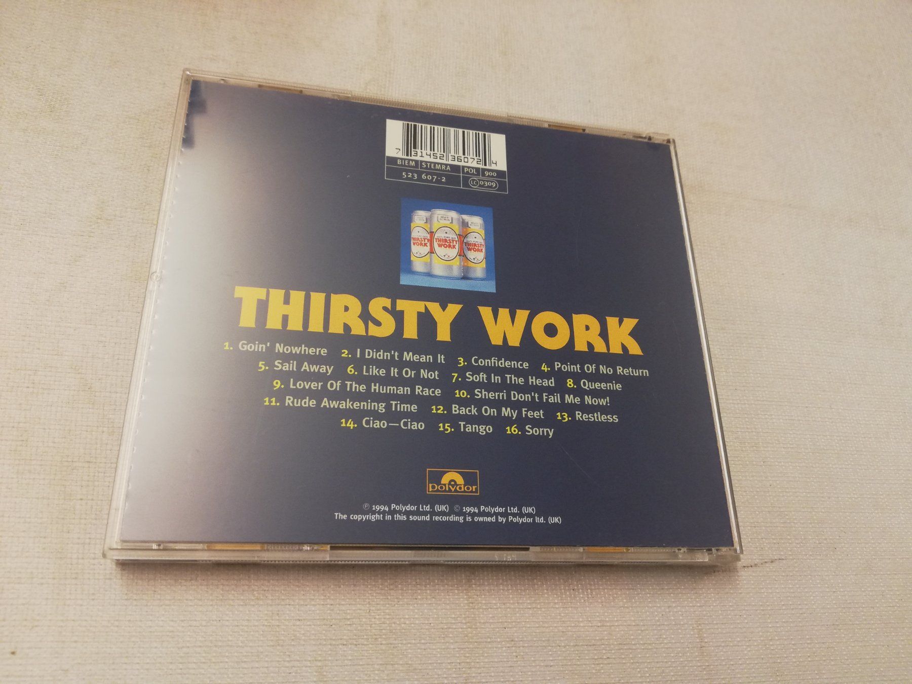 CD: STATUS QUO - THIRSTY WORK – Usato da Bern venduto da Vinylsound.ch 1