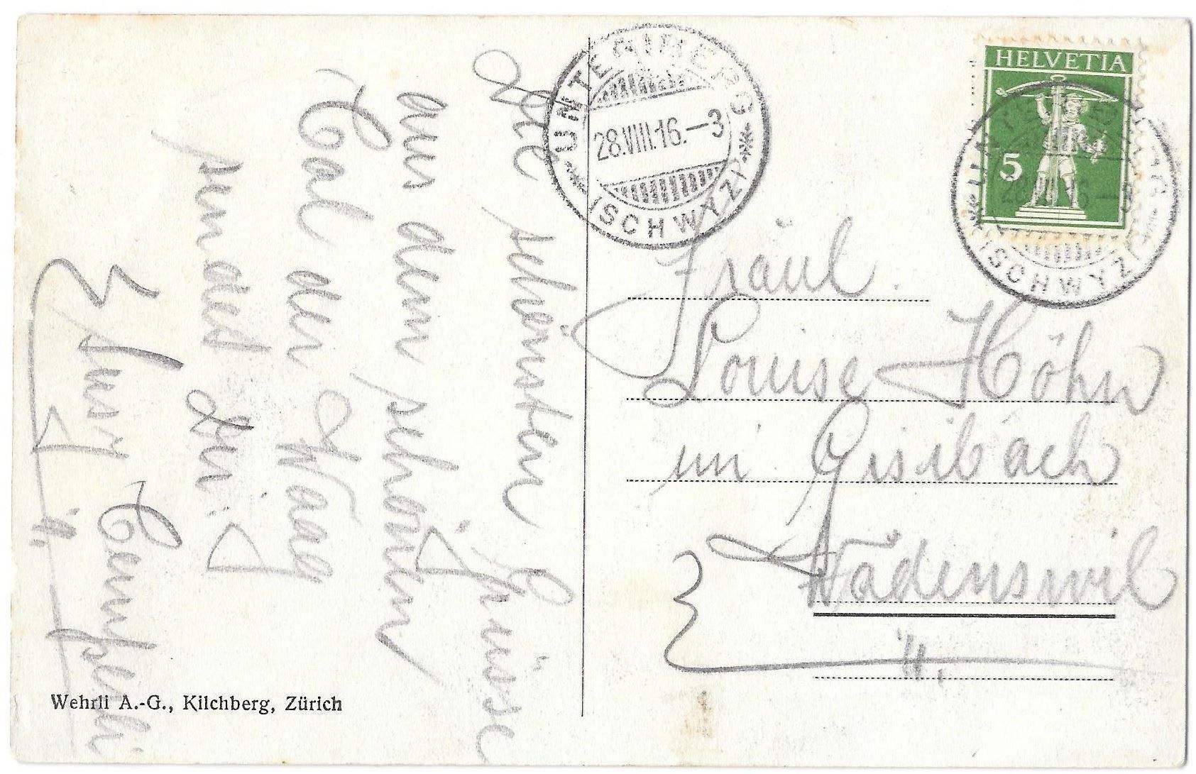 Cartoline postali: Unteriberg Gesamtansicht – Usato da Olten venduto da clotaldi 1