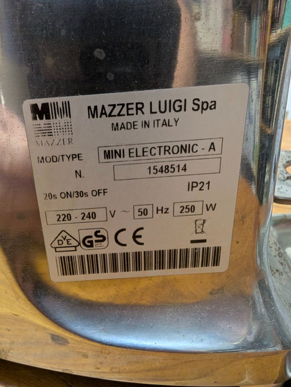Machines à café & Machines à expresso: LaSpaziale Mini Vivaldi II / Mazzer Mini Electronic – D'occasion à Effretikon par Constellation 7