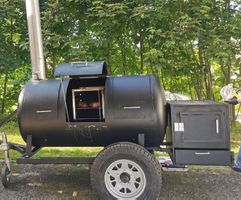 Smoker Grill Barbecue Anhänger schwarz gebraucht