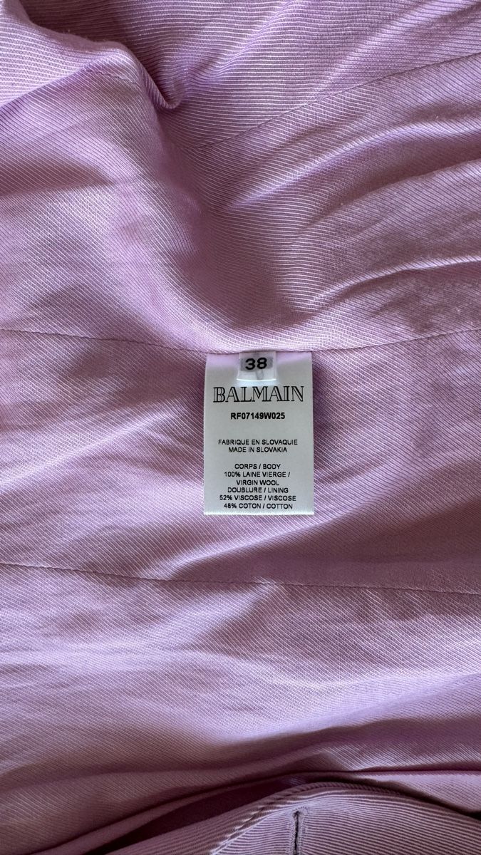 Balmain Giacche: Balmain Blazer, Size FR38, Pastel Pink – Usato da Dübendorf venduto da Pink.Blue 2