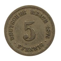Deutschland Kaiserreich 5 Pfennig 1875 A