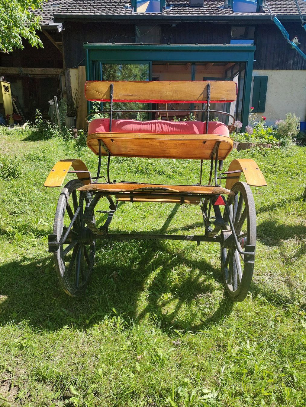 Carrozze: Restaurierte Einspänner Pferdekutsche mit roter Polsterung – Usato da Nunningen venduto da Stoffinator 4