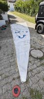 Hauptsegel weiss mit blauer Beschriftung Grösse 700 cm 