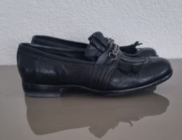 Halbschuh schwarz Leder