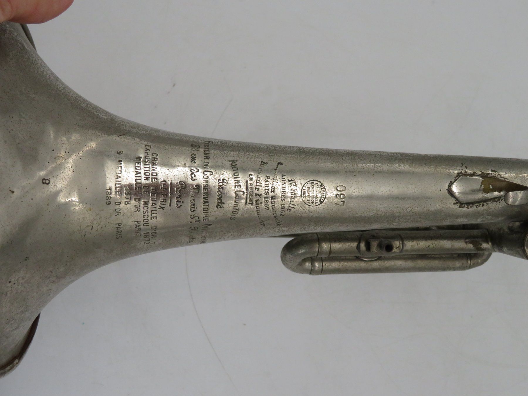 Strumenti musicali: Silbertrompete Antoine Courtois – Usato da Reinach BL venduto da WBZ-Flohmarkt 5