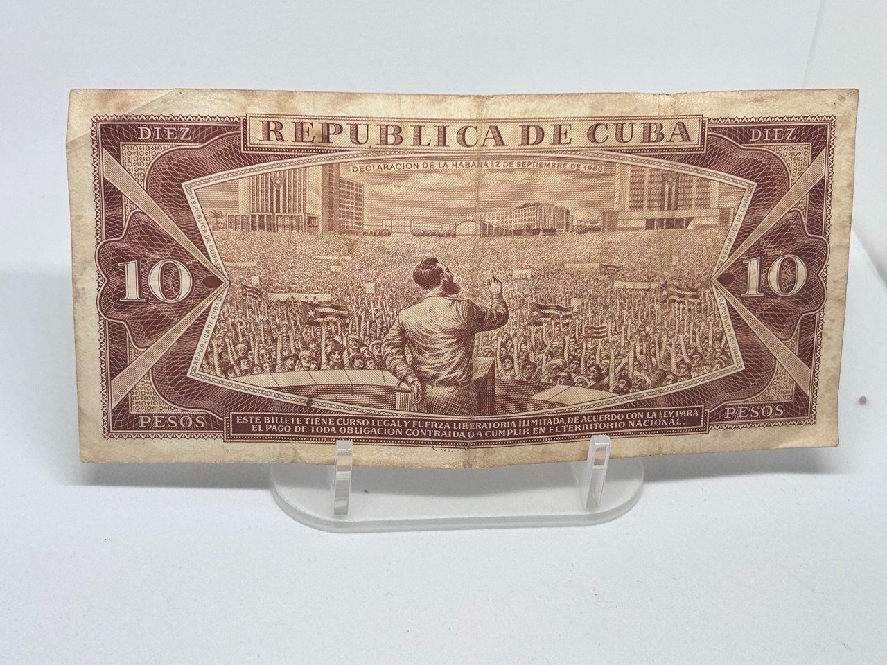 Banknoten: 10 Pesos Cubani 1968 – Gebraucht aus Giubiasco von LorisVale 1