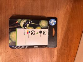 HP 62 Tintenpatronen 2er-Pack Schwarz Farbe neu