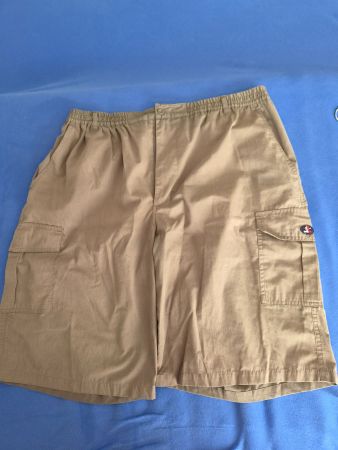 Herren Cargo Shorts braun mit Gummizug 3XL