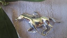 Schmuckanhänger großes galoppierendes Pferd 925er Silber
