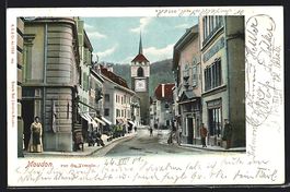 AK Moudon, rue du Temple, 1901