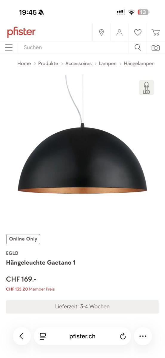 Kronleuchter & Deckenlampen: Lampe – Gebraucht aus Bremgarten AG von baby-yoda 1