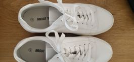 Sneakers ABOUT YOU Weiss Groesse 43 getragen
