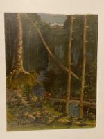 A. Z. 89 monogrammiert Landschaftsgemälde mit Wald und Berg