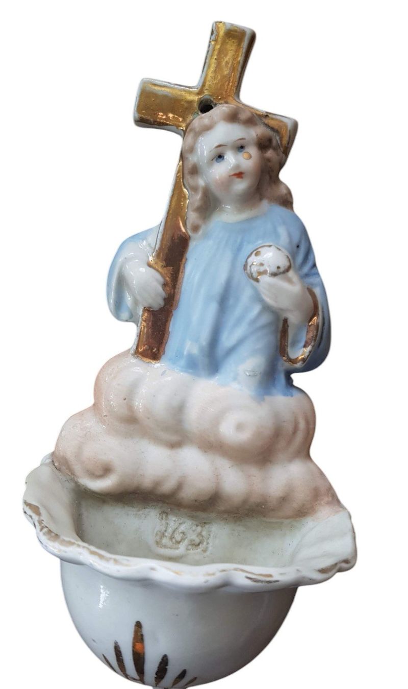 Figuren: Weihwasser Engel antik 1900 – Gebraucht aus Mörschwil von antiksalon21