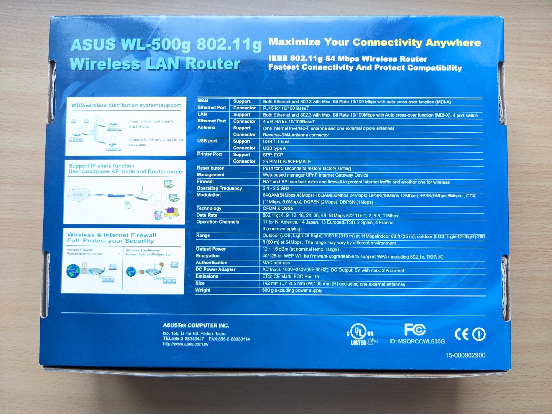 Asus Modem & Router: Router ASUS WL-500g mit Originalverpackung – Usato da Stetten AG venduto da Trexx75 1