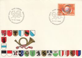 1966 2. Nat. Jugend-Briefmarkenausstellung Luzern 8.-10.7.66