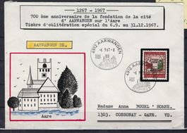 1967 Pro Patria Brief 700 Jahre Aarwangen   15979
