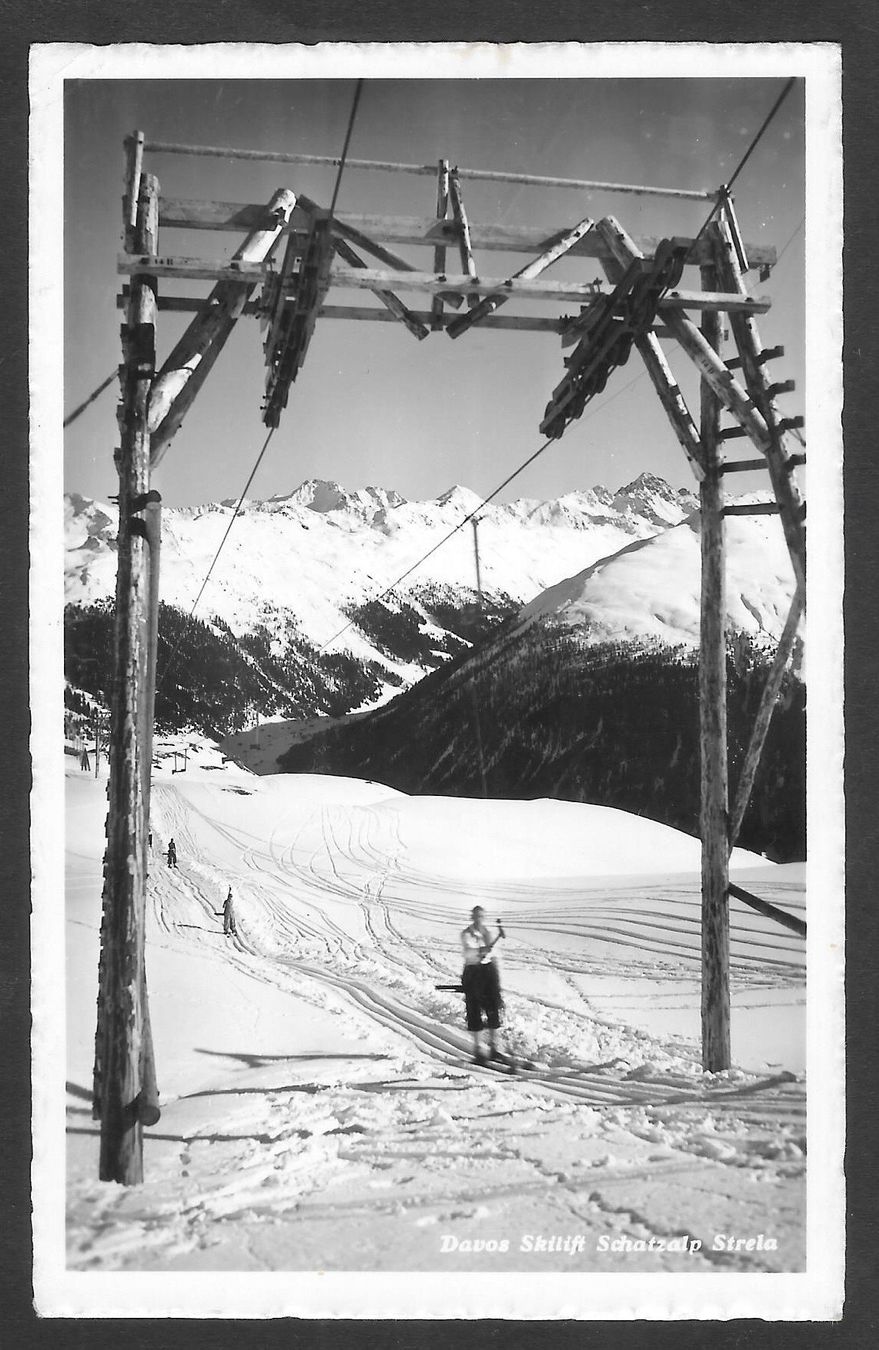 Cartoline postali: Davos Skilift Schatzalp Strela – Usato da Olten venduto da clotaldi